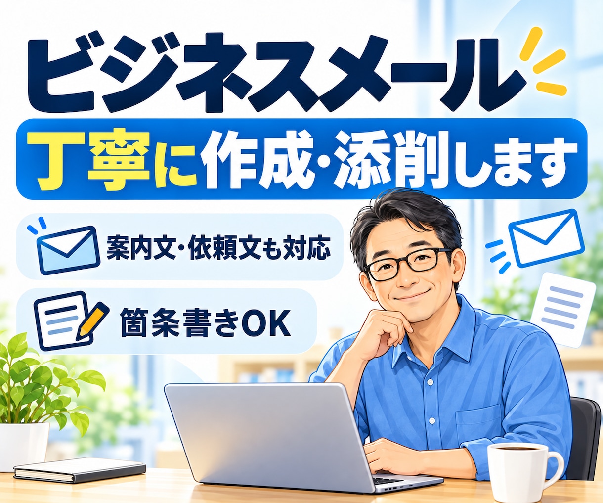 メール・案内文を丁寧に作成・添削します 伝えたい内容を失礼のない自然な文章に整えます イメージ1