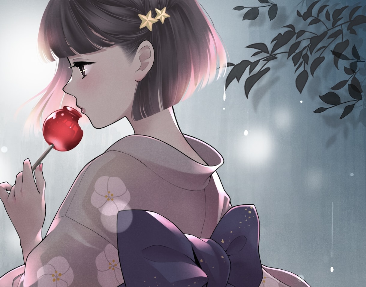 和風・和服専門｜儚げで凛とした人物イラスト描きます 〖商用OK〗MV /装画/サムネイルなど丁寧に制作いたします イメージ1