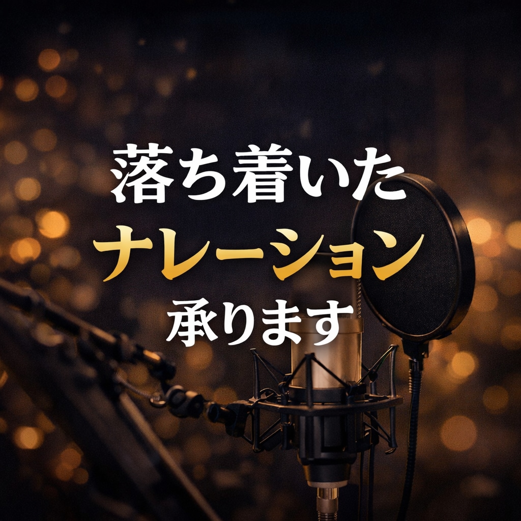 落ち着いたナレーション承ります 初めての方もご依頼を承っております。 イメージ1