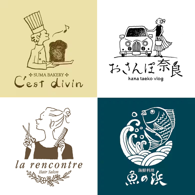 線画イラストのロゴをデザインします 温かみや親しみを感じるロゴをお探しの方に！ イメージ6