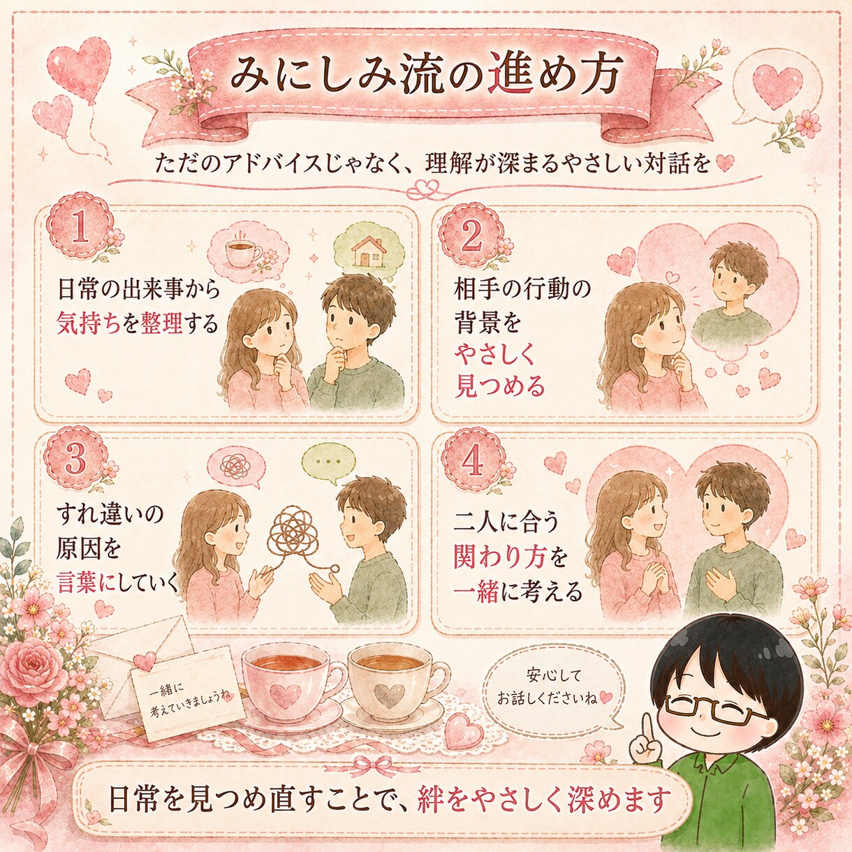 パートナーをもっと理解し二人の絆を深めます パートナーを理解して、もっと好きになる対話の時間 イメージ4