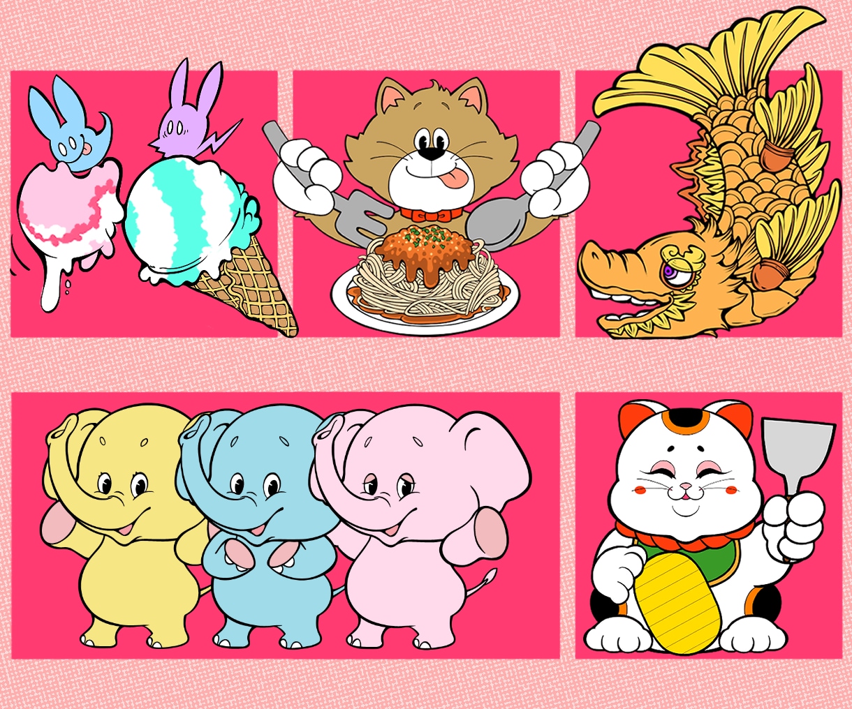 商用可◯かわいい動物キャラクターデザインします 個性◎手描き文字入りのロゴにすることも可能です ! イメージ6