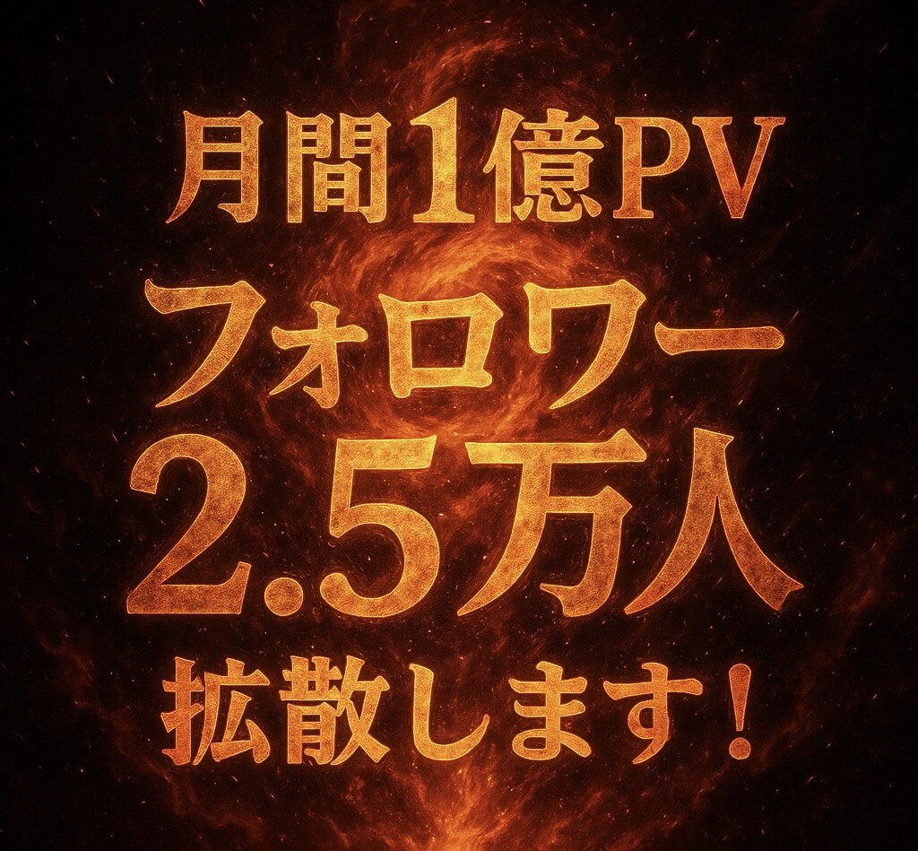 月間1億PV！2.5万垢でnoteを拡散します 平均2000いいね！note以外のご依頼もOK イメージ1