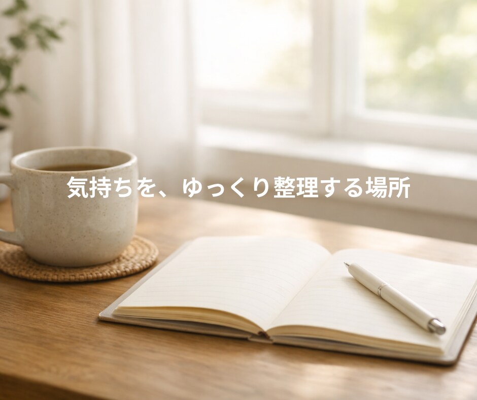 まとまらない気持ちを、やさしく整理します 誰にも言えない気持ち、急がず一緒にほどいていく時間です。 イメージ1