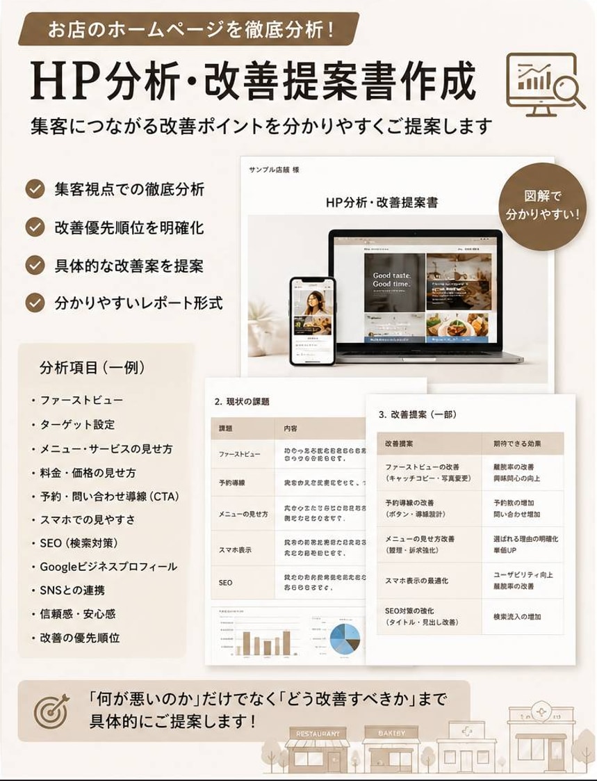 ホームページのSEO・改善点を徹底診断します 累計200社以上の実績を活かし具体的な改善提案まで行います イメージ2