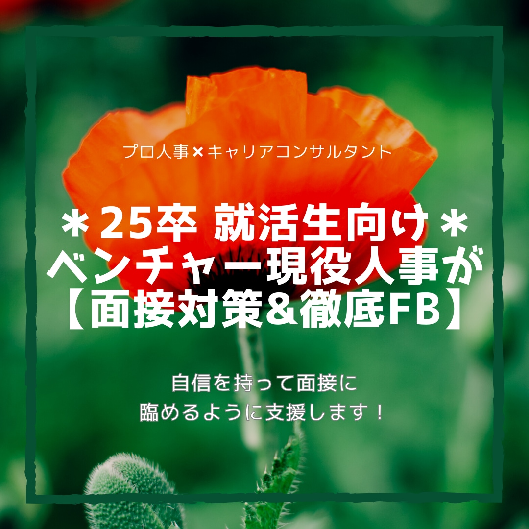 25-27卒就活｜現役人事が『面接GD対策』します 面接という限られた時間の中でしっかり【あなた】を伝えましょう イメージ1