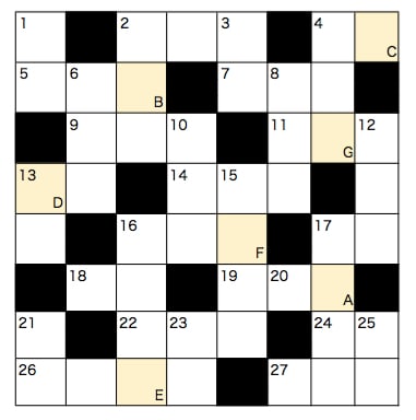 オリジナルクロスワードパズル・8×8サイズ作ります パズルを解いて初めて伝わるメッセージ イメージ1