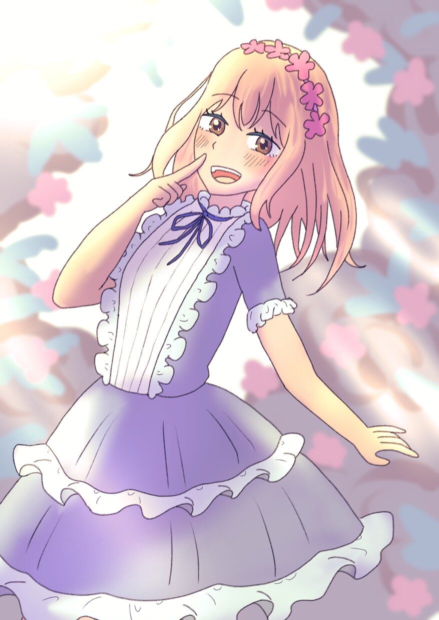 キャラクターの一枚絵を描きます 美しい光に包まれたキャラクターを、あなた好みの絵柄で。 イメージ4