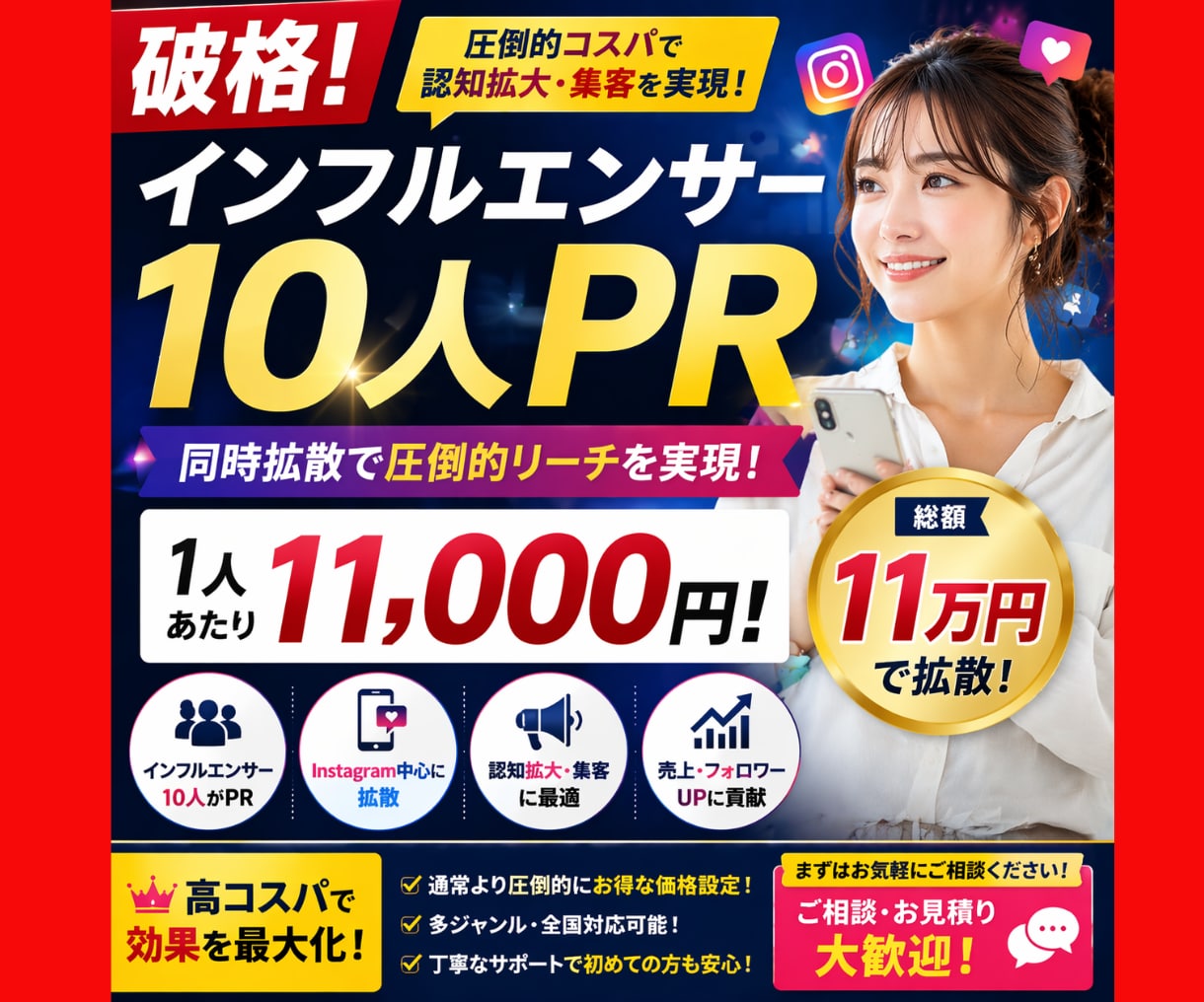 インフルエンサーPR10人で集客・拡散します 【失敗しない】インフルエンサーPRをAIで分析し売上導線 イメージ2