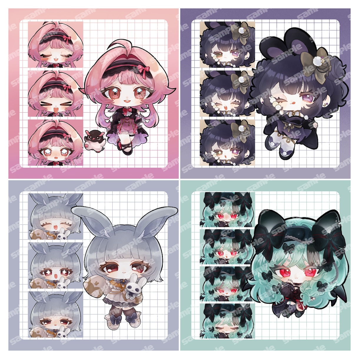 かわいいミニキャライラストお描きします short動画・サムネイル・アイコン等に！表情差分付き︎‪‪ イメージ1