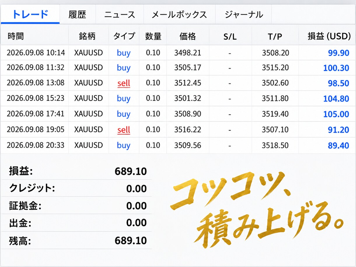 勝率99%の口座を溶かした人間が、統計で検証します ランダム売買と比べないと、EAは判定できません イメージ4