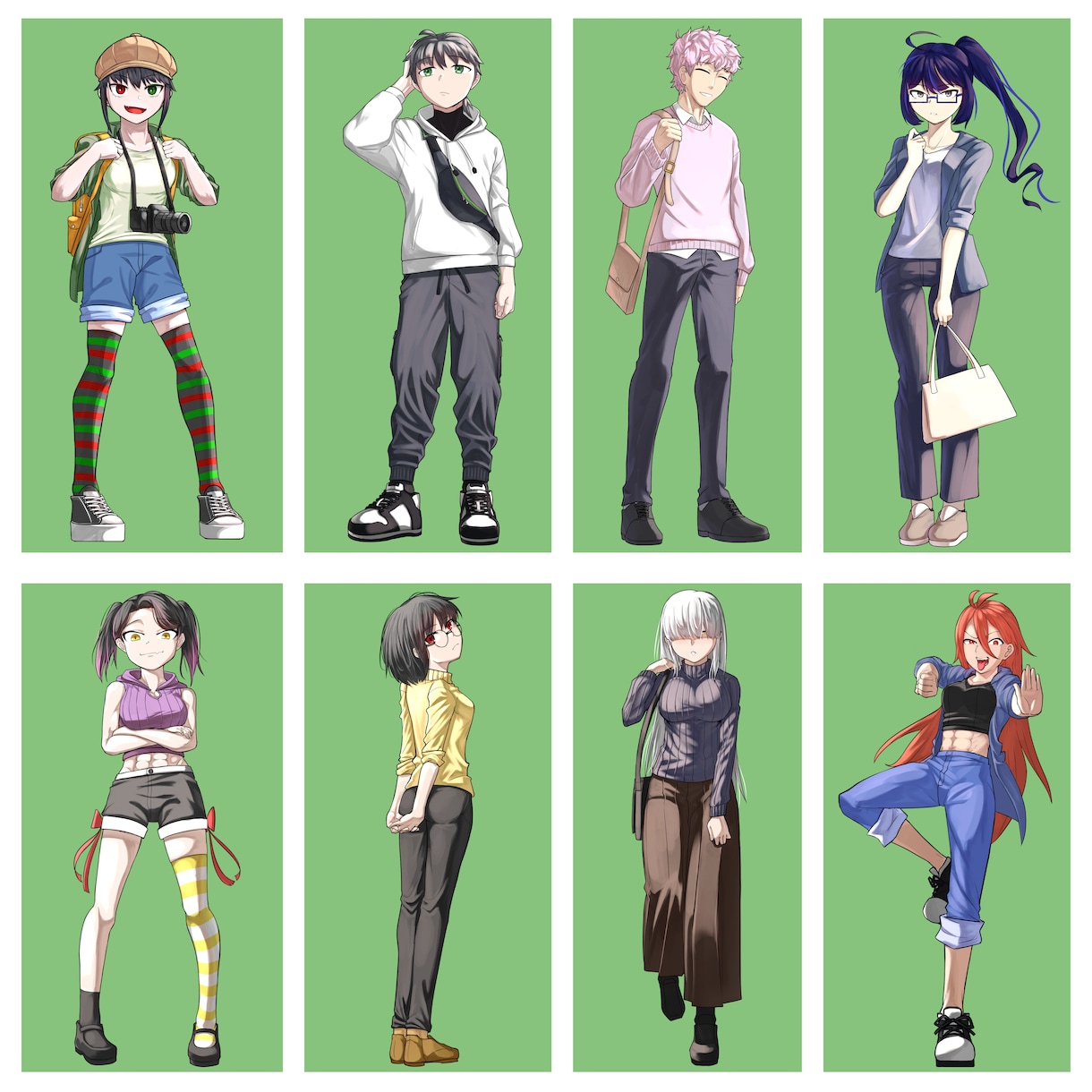 老若男女問わずに全身立ち絵を描きます TRPGやゲーム制作にあたり必要な人間イラストを対応します！ イメージ3