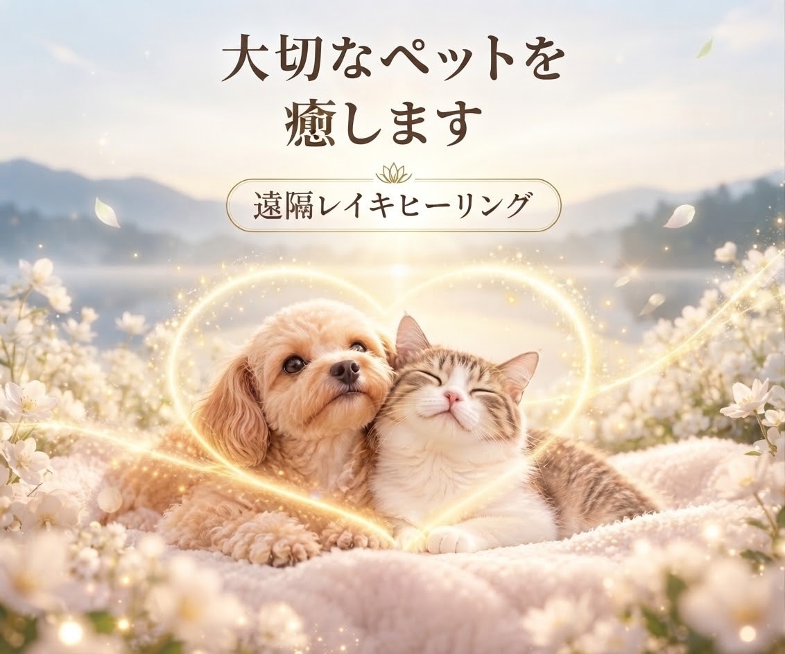 大切なペットへ3日間の遠隔レイキヒーリングします 大切な家族に、穏やかな癒しの時間を届けます イメージ1