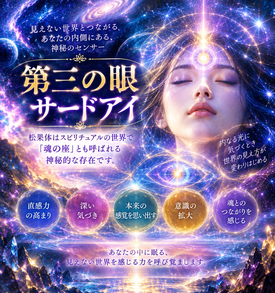 松果体を整え直感力をひらきます 眠っている直感をひらき、自分の感覚を信じる力へ イメージ3