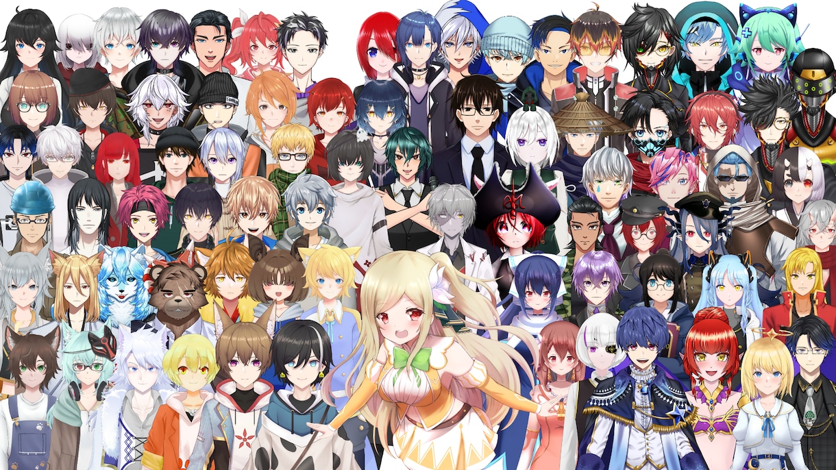 Vtuberキャラデザ・モデリング作成します キャラデザ・モデリング以外にも高可動域化・キービジュアル作成 イメージ2