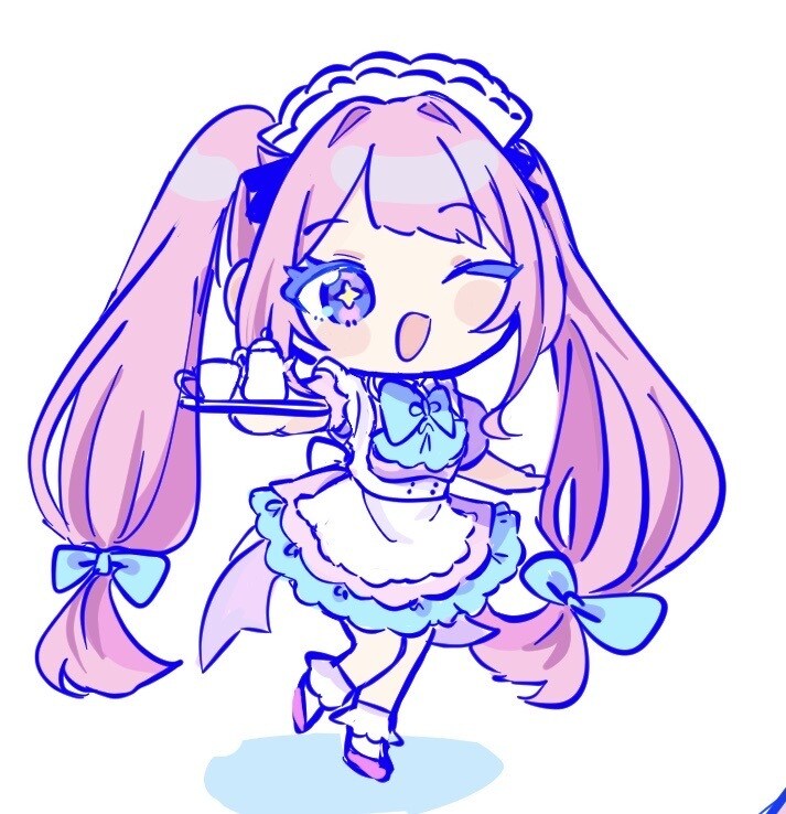 女の子のミニキャラ描きます アイコン等に使えるミニキャラを描かせて頂きます。 イメージ1