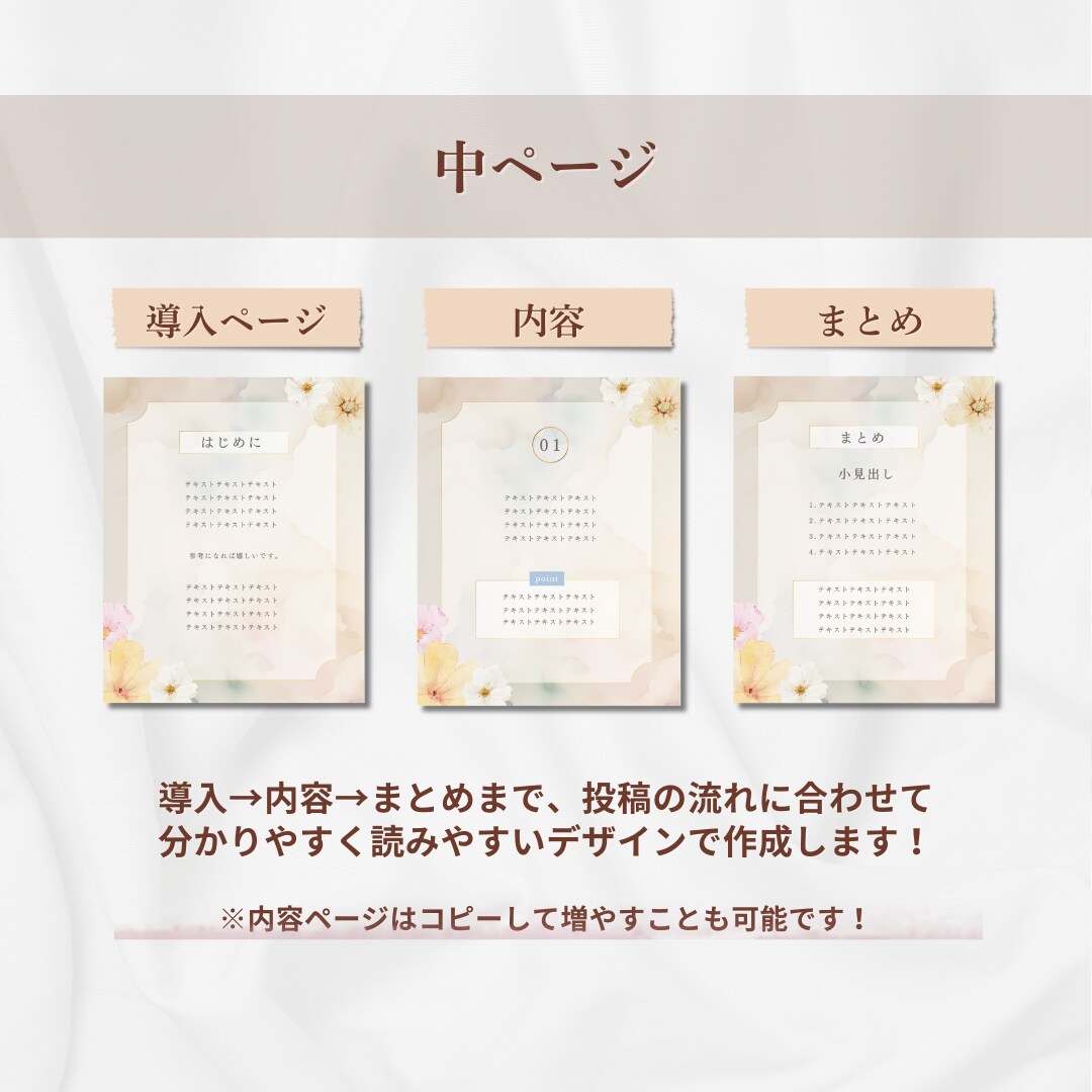 Canvaで編集OK！インスタテンプレ5枚作ります コピペで使える！初心者OK・オシャレで見やすい投稿デザイン イメージ5