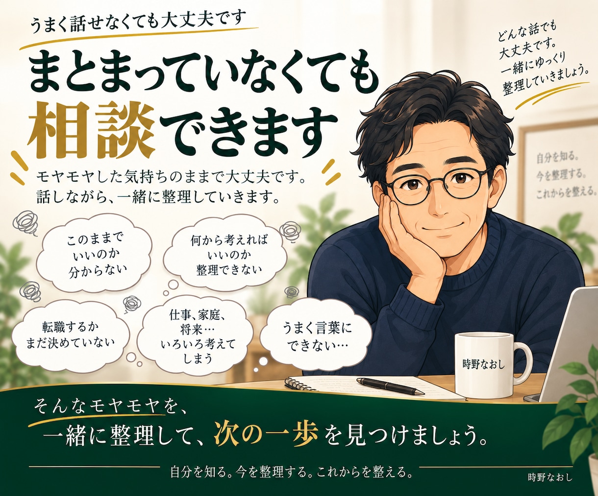 40代「このままでいいのか」を整理します 30分で仕事のモヤモヤをほどき、次の一歩を決めます イメージ3