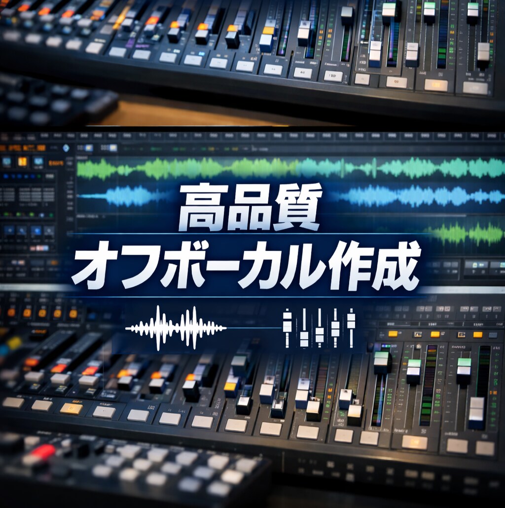 オフボーカル音源（カラオケ音源）を制作します ボーカル除去・カラオケ音源化（調整込み） イメージ1