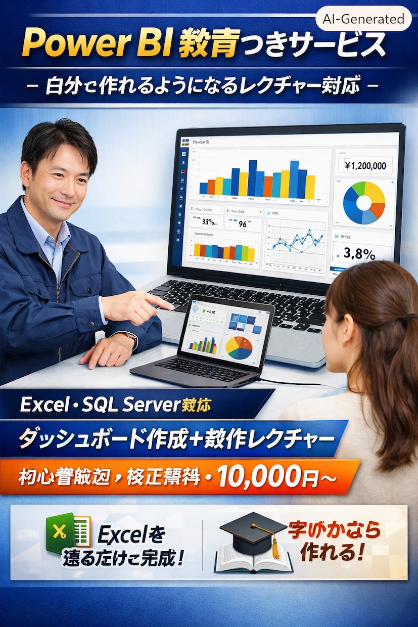 ExcelやSQLServerデータ可視化します Power BI×SQL Serverでダッシュボード開発 イメージ1