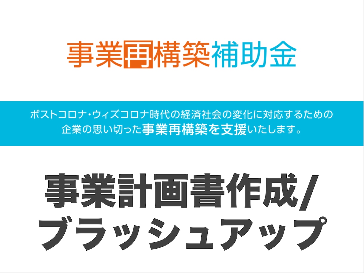 事業再構築補助金の事業計画書を作成します 採択率75%！中小企業診断士×PRO認定資料作成がサポート！ イメージ1