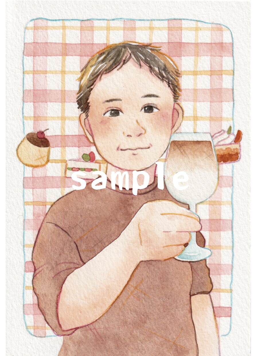 水彩タッチで温かみのある似顔絵お描きします プレゼントや記念日などにいかがでしょうか？ イメージ6