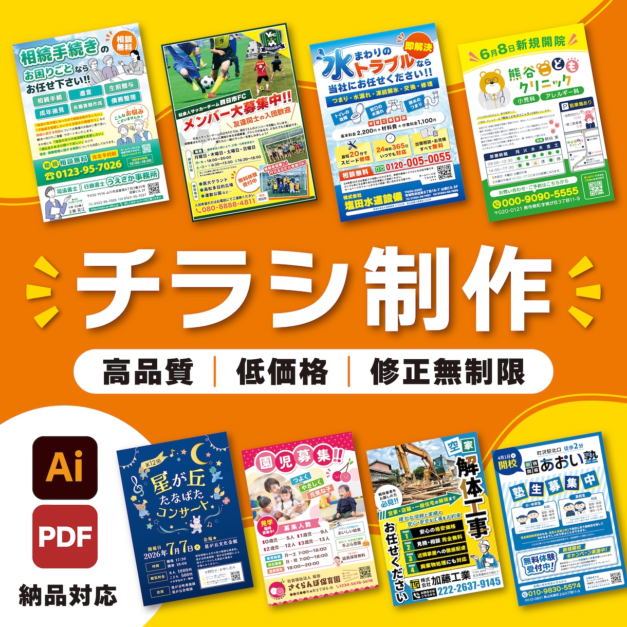 安くて高品質！現役デザイナーがチラシ作成いたします 丁寧なサポートで安心！【 修正無制限 】 イメージ1