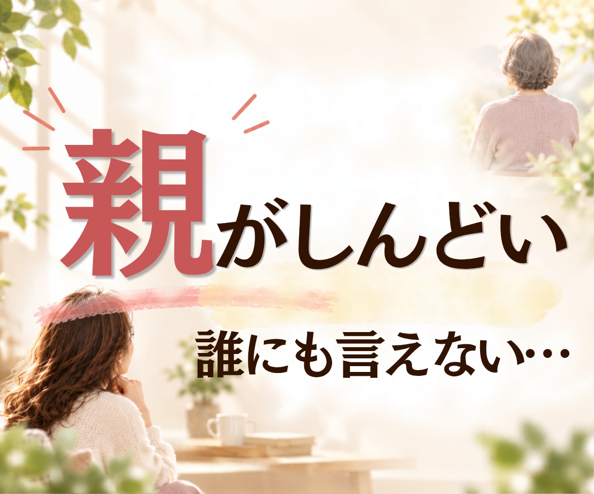 親がしんどい…不満・溜まった思いをお聞きします 親子・実家・兄弟・姑・小姑・夫婦・家族の悩み イメージ1