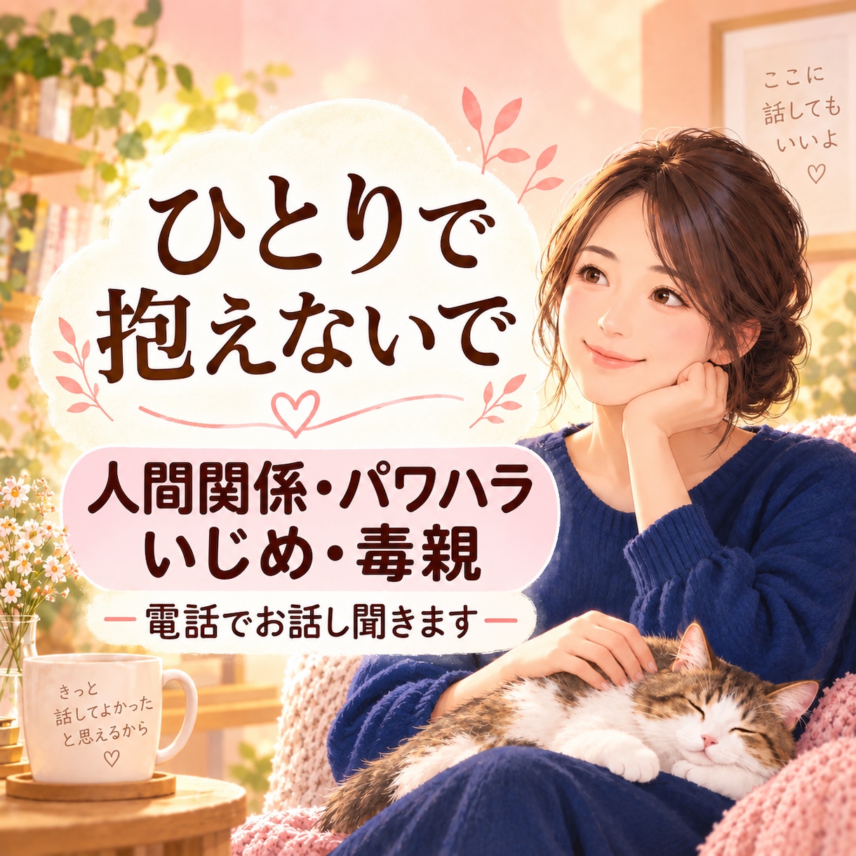 毒親・パワハラ・人間関係の悩みを全て受け止めます 壮絶な過去を乗り越えた私があなたの心の痛みに寄り添います。 イメージ1