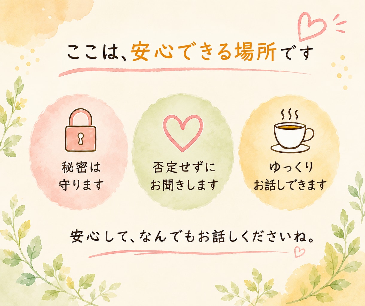 雑談・愚痴・話し相手♪あなたのお話ゆっくり聞きます 友達と話すような気軽さで、お話ししませんか？ イメージ6