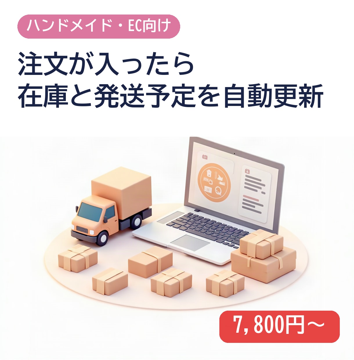 ハンドメイドの在庫と発送を自動で管理します 注文と在庫のずれを防ぐ仕組みを作ります イメージ1