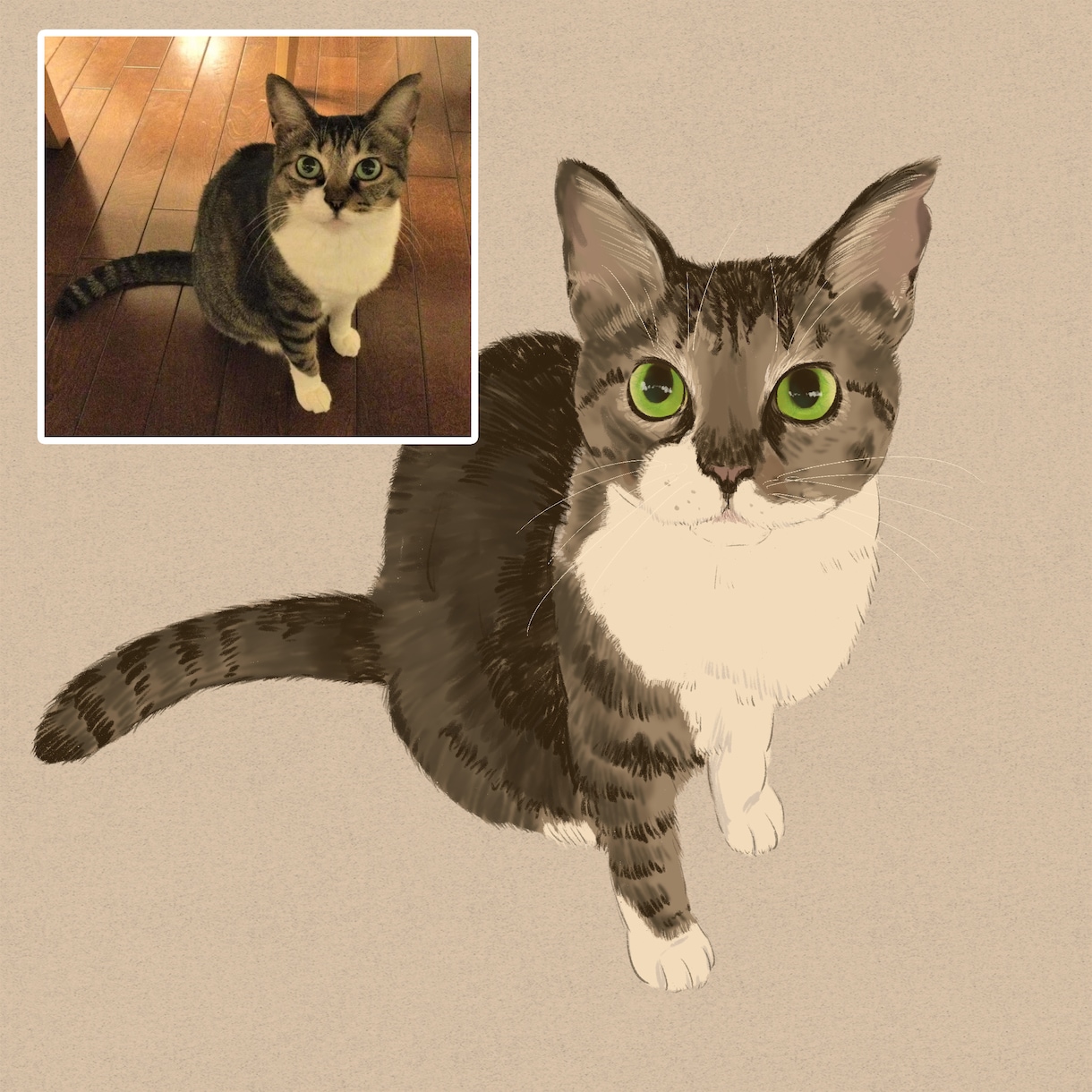 あなたの大切な猫をイラストにしますます おしゃれで可愛い☆猫の似顔絵描きます イメージ1