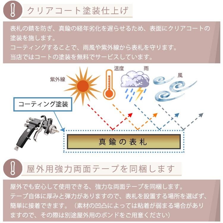 極厚真鍮 表札をビンテージ加工でお届けします 【王冠デザイン】オーバルに2行ネームを深彫り刻印 イメージ9