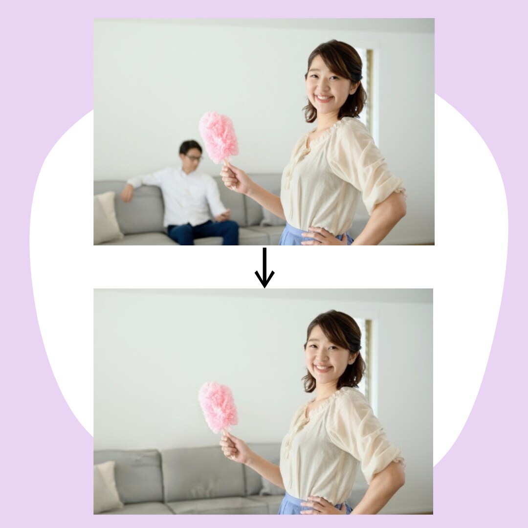 5枚でこのお値段！写真の不要部分削除します SNS投稿用にも♫写真背景の不要部分削除 イメージ1