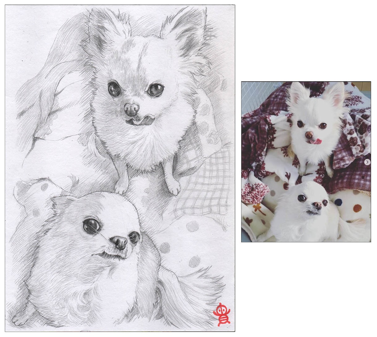 スケッチ風似顔絵お描きします 強調し過ぎない写実系タッチの鉛筆画。 イメージ3