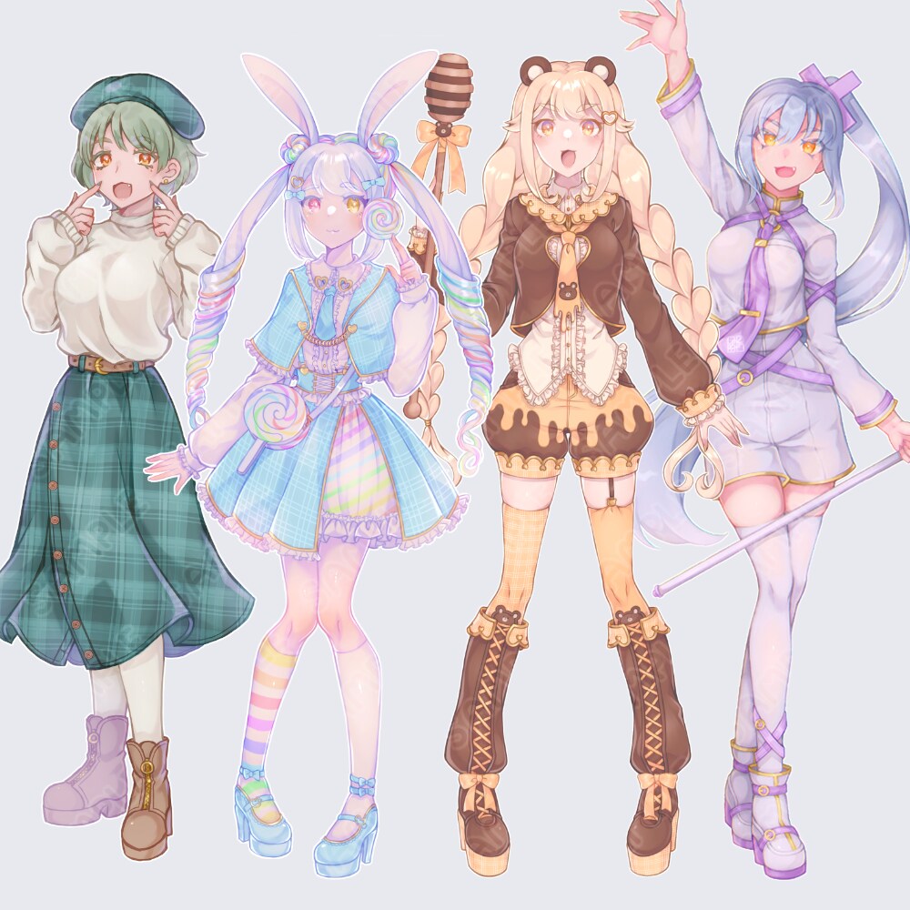 全身立ち絵作成いたします ゲームやTRPGなどに使える！女の子イラスト作成いたします！ イメージ3