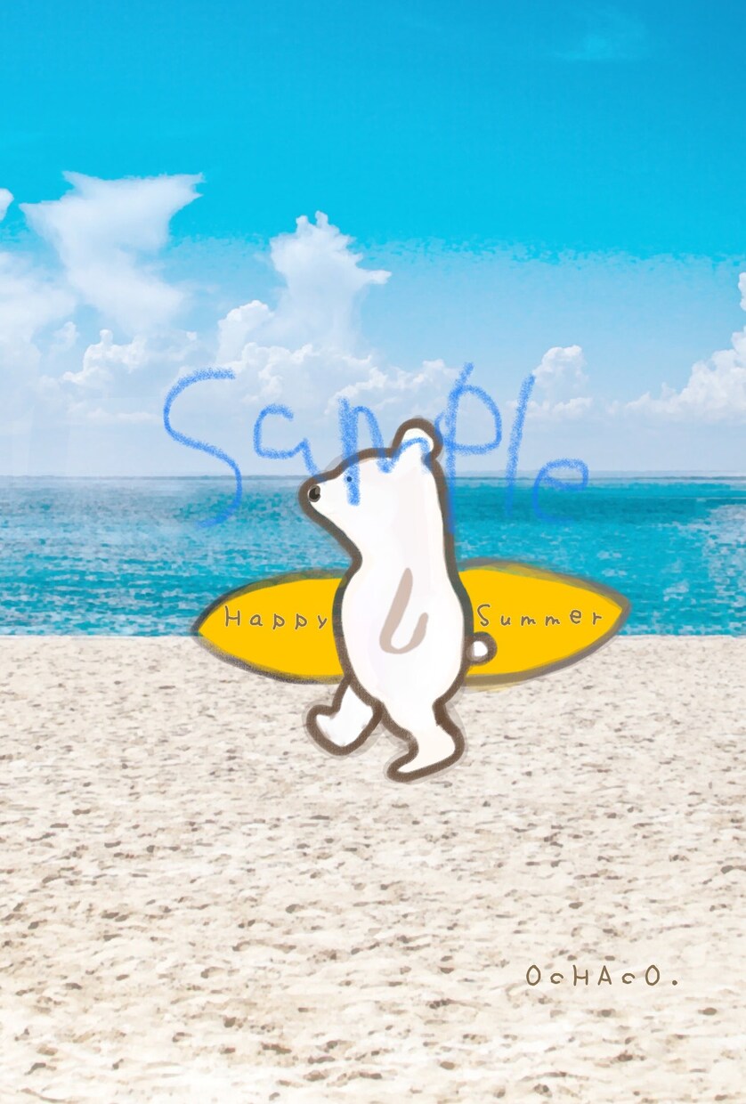 かわいい暑中お見舞い描きます もうすぐ夏！いや、まだ？笑でも準備はお早めに( ˆoˆ ) イメージ8