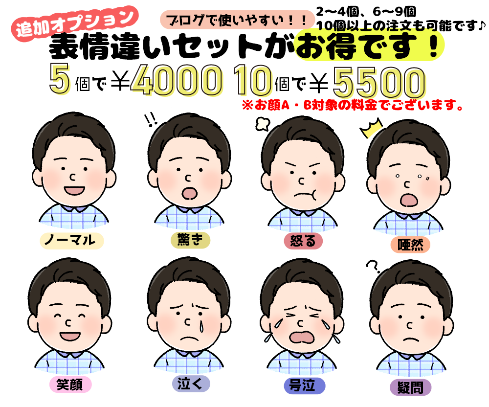 親しみさ抜群！ほんわかゆるくかわいい似顔絵描きます 商用利用OK☆表情差格安！SNS・ブログ・プレゼント・広告に イメージ6
