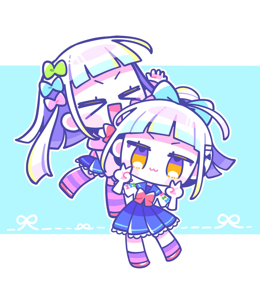 ビビット/パステルなイラストを描きます 等身大/デフォルメでSNSアイコンなど！ イメージ4