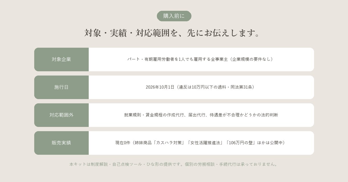 パート・有期の10月法改正に対応します 10月1日施行。通知書の追記1項目、済んでいますか イメージ5