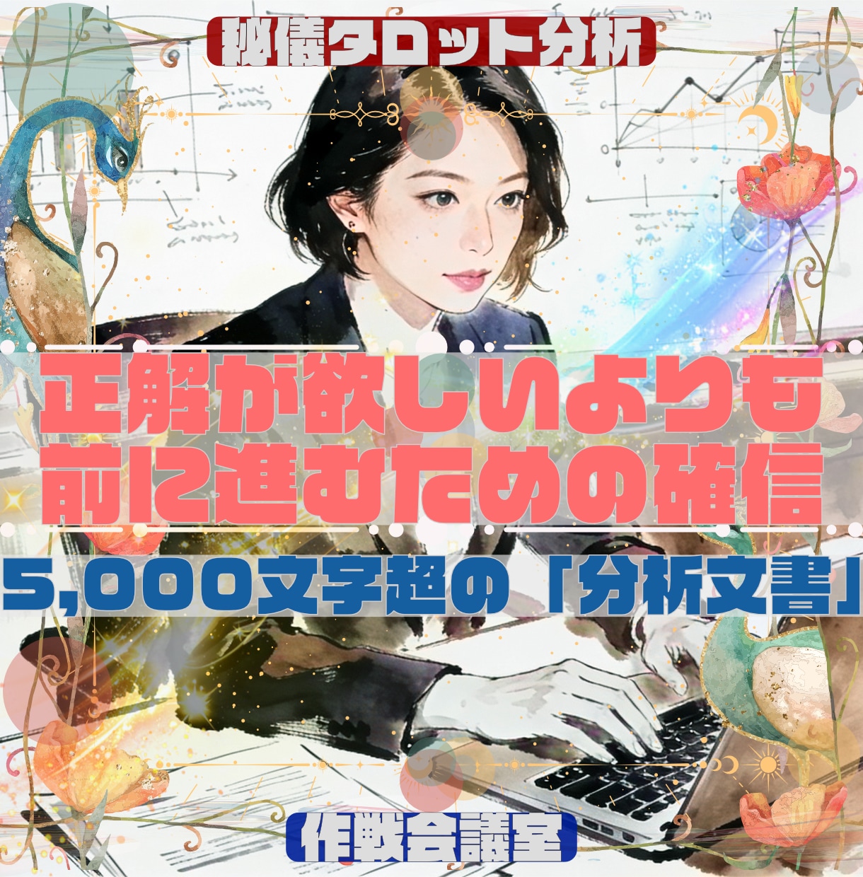 5,000文字超の「仕事分析」の鑑定書を納品します ★「大丈夫」の気休めより「どう動くか」を知りたい女性起業家へ イメージ7