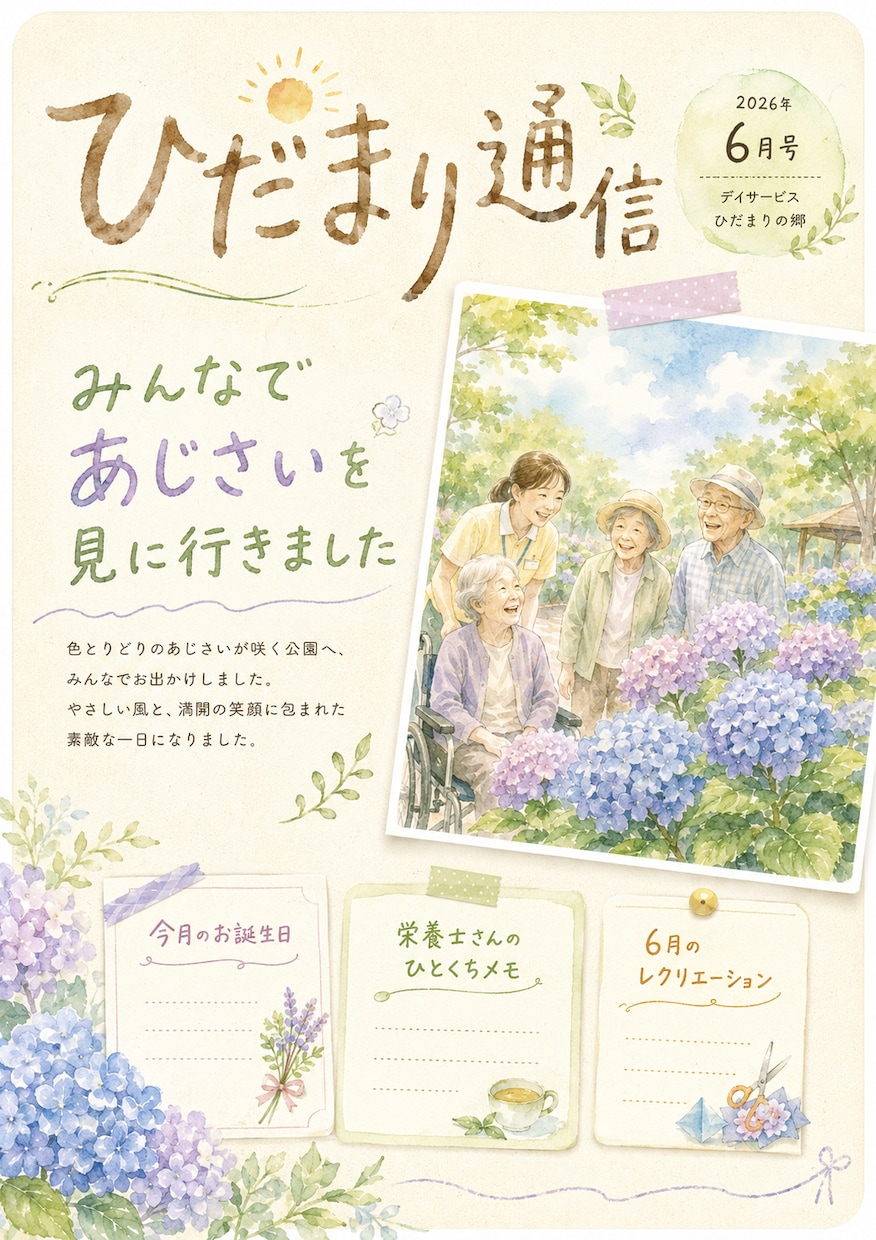 現役主任ケアマネが介護の施設だよりを作ります 現役ケアマネが原稿から制作｜家族に“伝わる”施設だより イメージ1