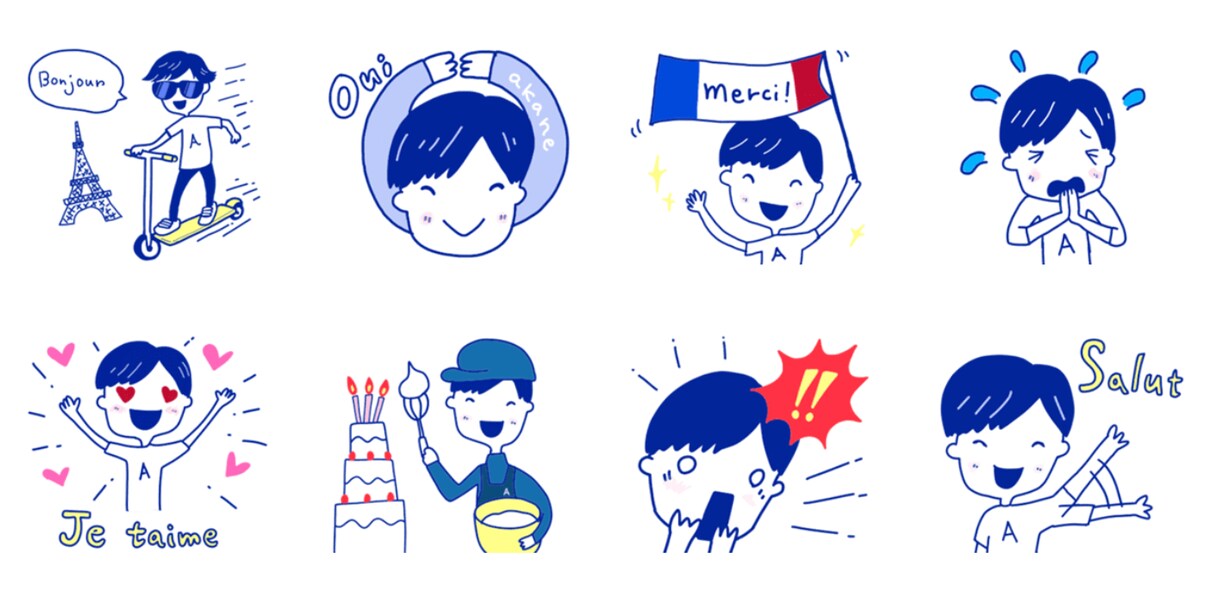 オリジナルLINEスタンプ作成します シンプルでかわいい似顔絵スタンプ★誕生日プレゼントにも イメージ9