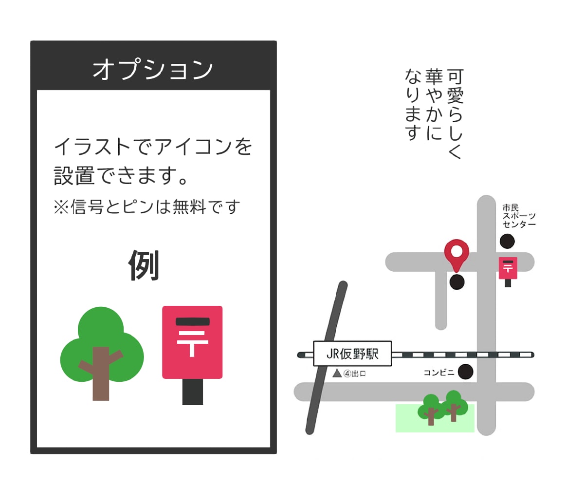 最短２日。経路が見やすい簡易地図を作ります ラフ修正無制限。シンプルなアクセスマップ。イラストアイコンも イメージ5