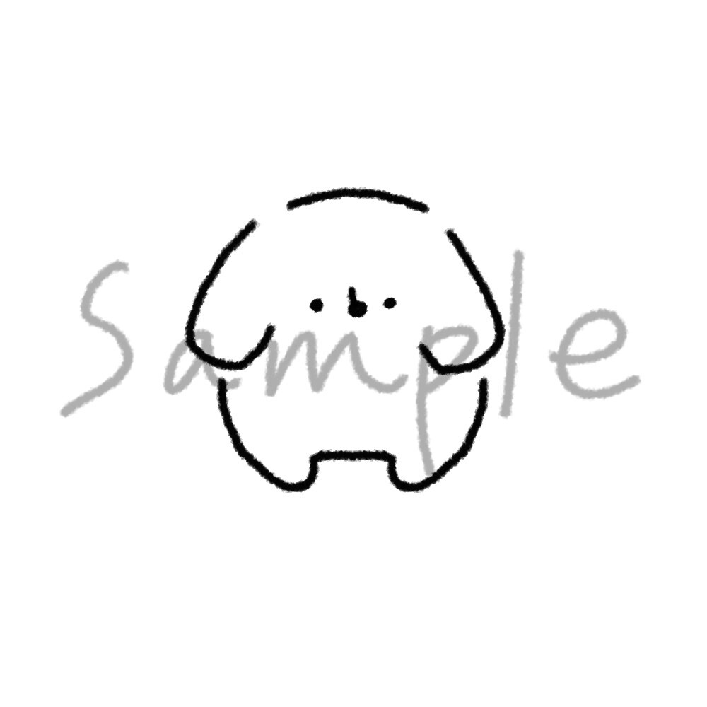 商用◎！ゆるかわいいアイコン描きます シンプルで優しげなイラスト似顔絵^^ 【モノクロ】 イメージ3