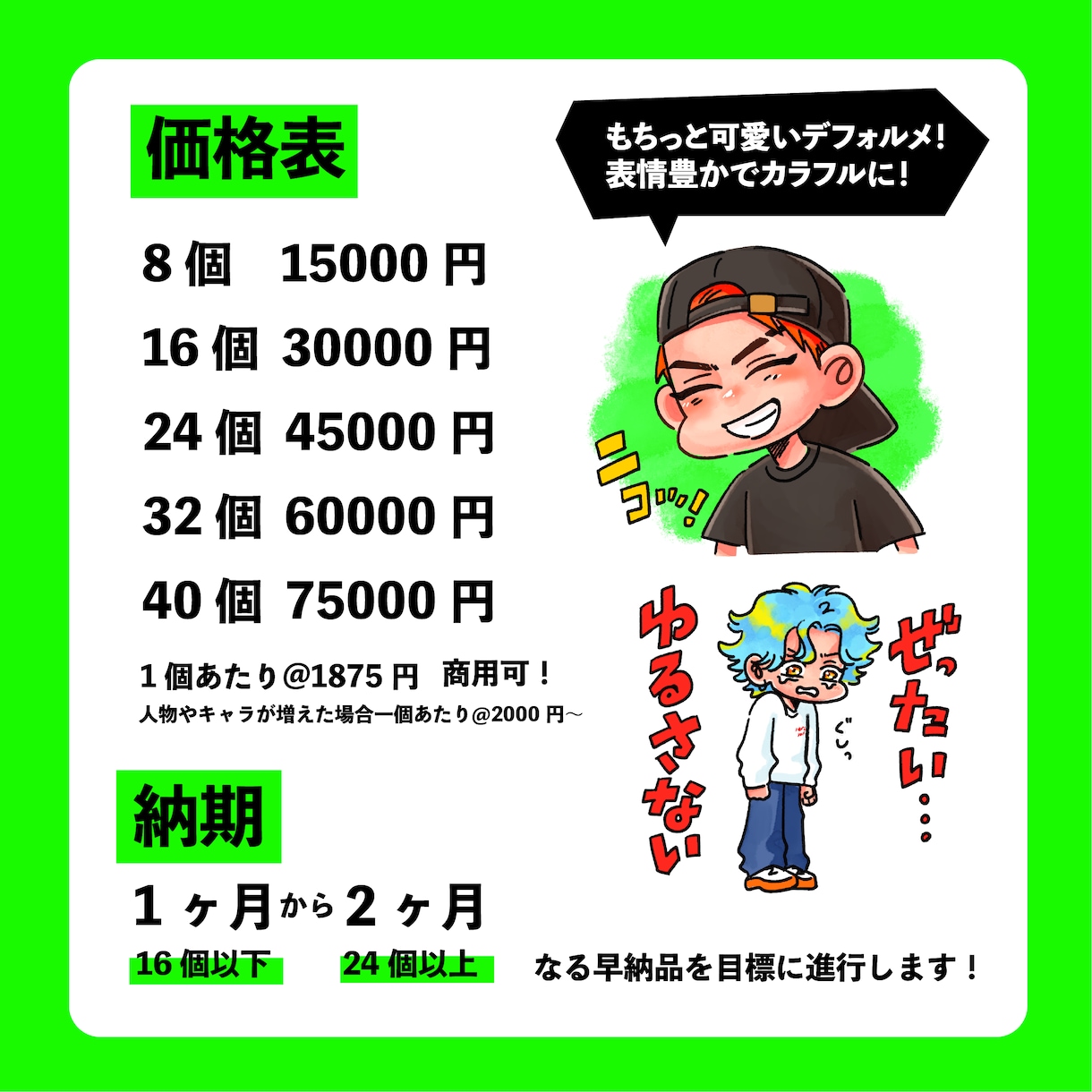 Lポップで表情豊かなLINEスタンプをお届けします 活動者様・自分のグッズが作りたい方のお手伝いをさせてください イメージ2