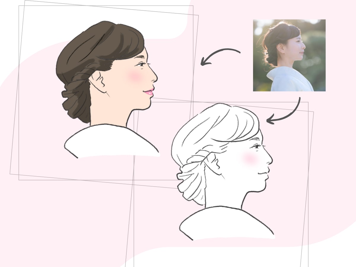抜け感あるおしゃれなシンプル似顔絵描きます プレゼントにも♪軽やかなタッチの似顔絵作成いたします イメージ2