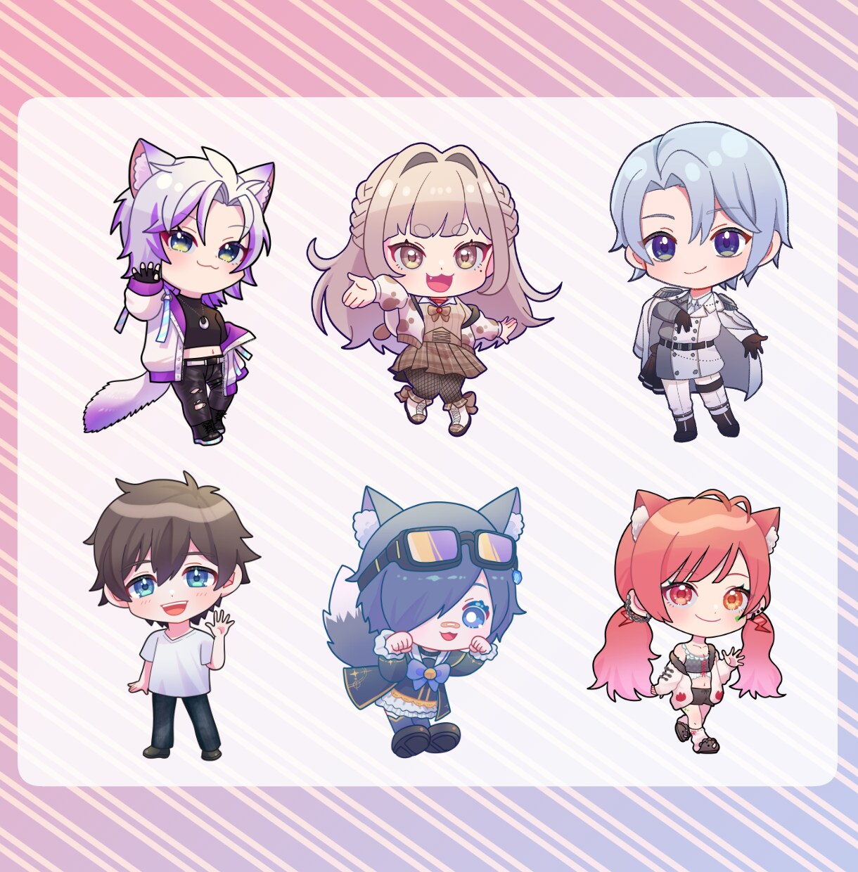 SD（デフォルメ、ミニ）キャライラスト作成します アイコン、グッズ、配信などにどうぞ！ イメージ7