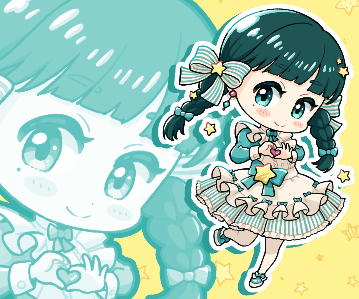 商用OK！ポップでかわいいミニキャラ描きます グッズ・推し活などに！小物や動物、差分作成も対応可能です。 イメージ7