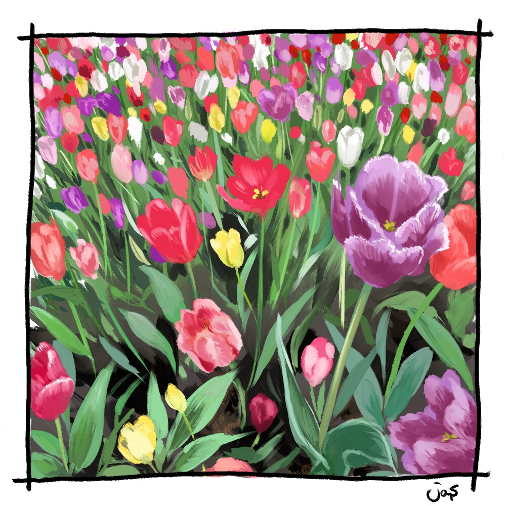 ペット＋花の、鮮やかなイラストを作成します 写真より価値のある一枚にしませんか？ イメージ3